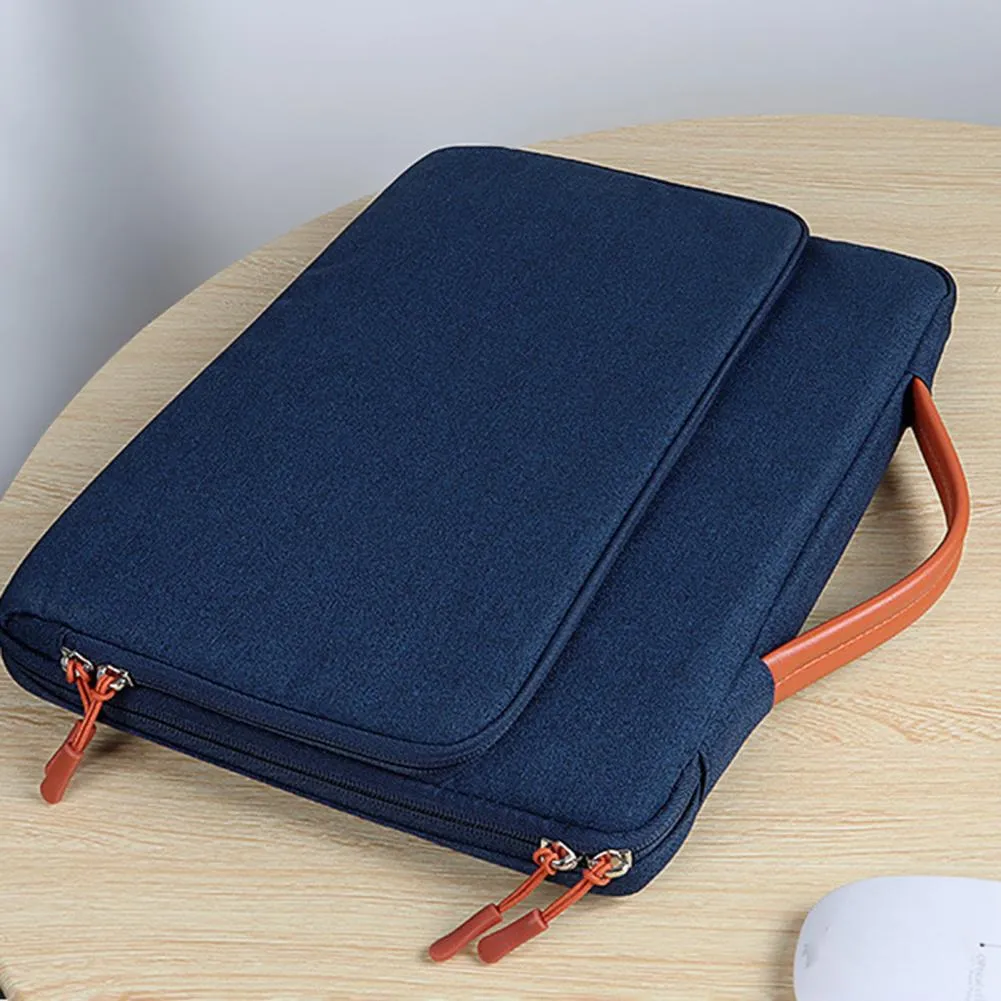 Universal Laptop Handbag 13/13 3/14 1 15 4 Inches Notebook Sleeve for Macbook Double Zipper Computer Carrying Bag Briefcase