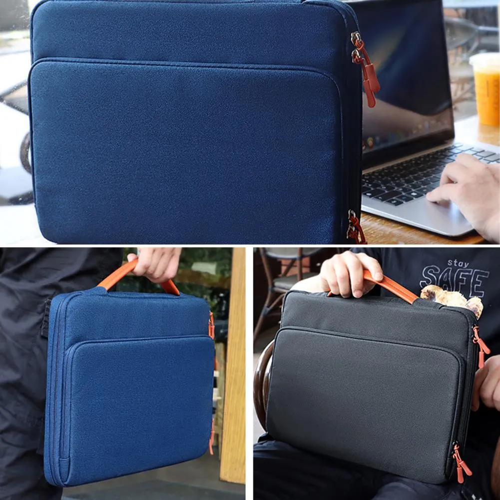 Universal Laptop Handbag 13/13 3/14 1 15 4 Inches Notebook Sleeve for Macbook Double Zipper Computer Carrying Bag Briefcase