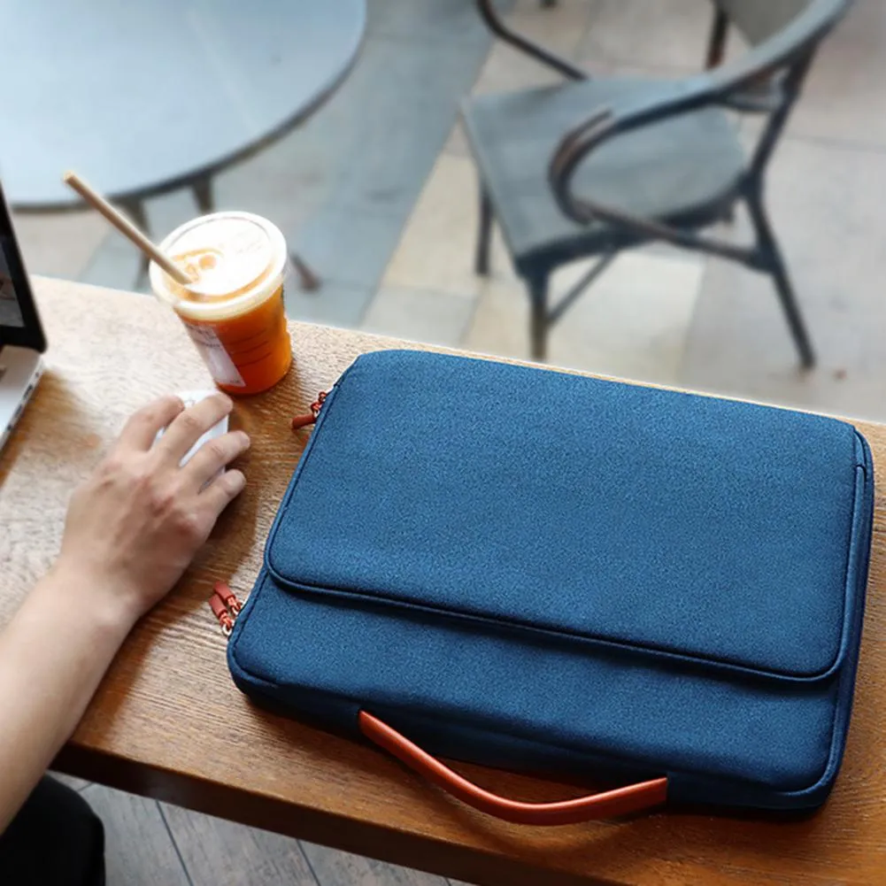 Universal Laptop Handbag 13/13 3/14 1 15 4 Inches Notebook Sleeve for Macbook Double Zipper Computer Carrying Bag Briefcase