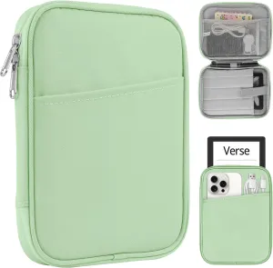 Universal Sleeve Bag for 6",6.8",7" Kindle Paperwhite/Colorsoft 2024-2012 Compatible with 6"-6.8" All-New Kindle/Kobo/Tolino/Sony,6" EReader with Anti-Drop Protective Cover,Green