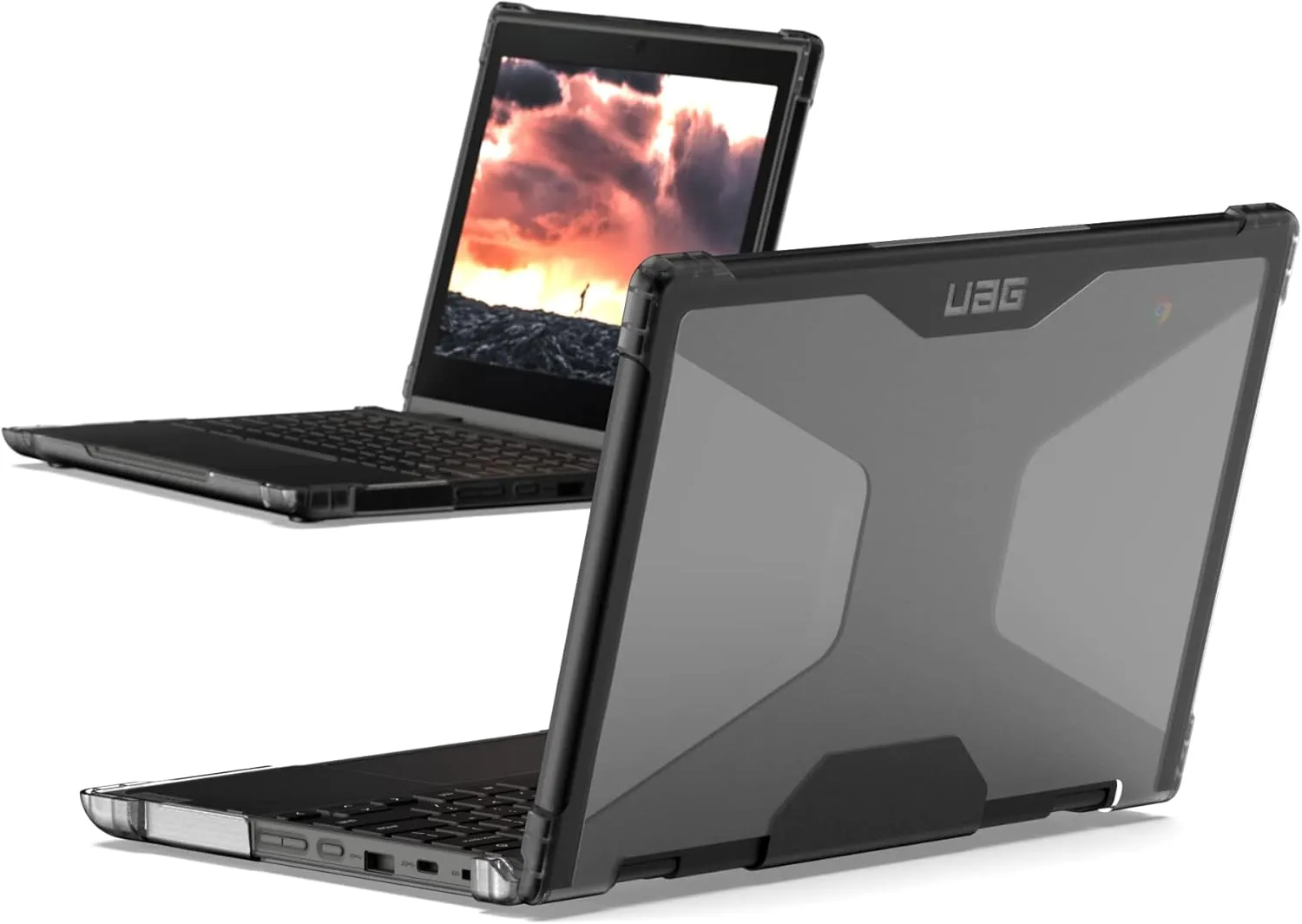 ﻿﻿URBAN ARMOR GEAR UAG Designed for Lenovo 300E Chromebook (2nd Gen, AST) (82CE) Case, 11.6-inch Laptop for Education - Shock Absorbing, Rugged Lightweight Drop Protective Cover, Plyo Transparent Ash