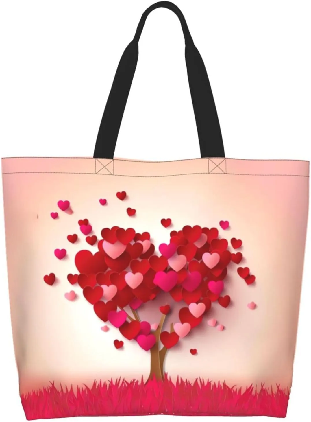 Valentine's Tote Bag Large with Interior Pocket Tote Bag Reusable by Shoulder Tote Bags Travel Bags Shopping Gift
