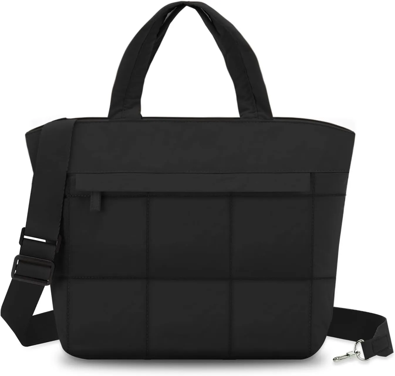 VASCHY Small Puffer Tote Bag for Women, Lightweight Mini Quilted Crossbody Cute Satchel Puffy Tote Handbag Purse for Gym