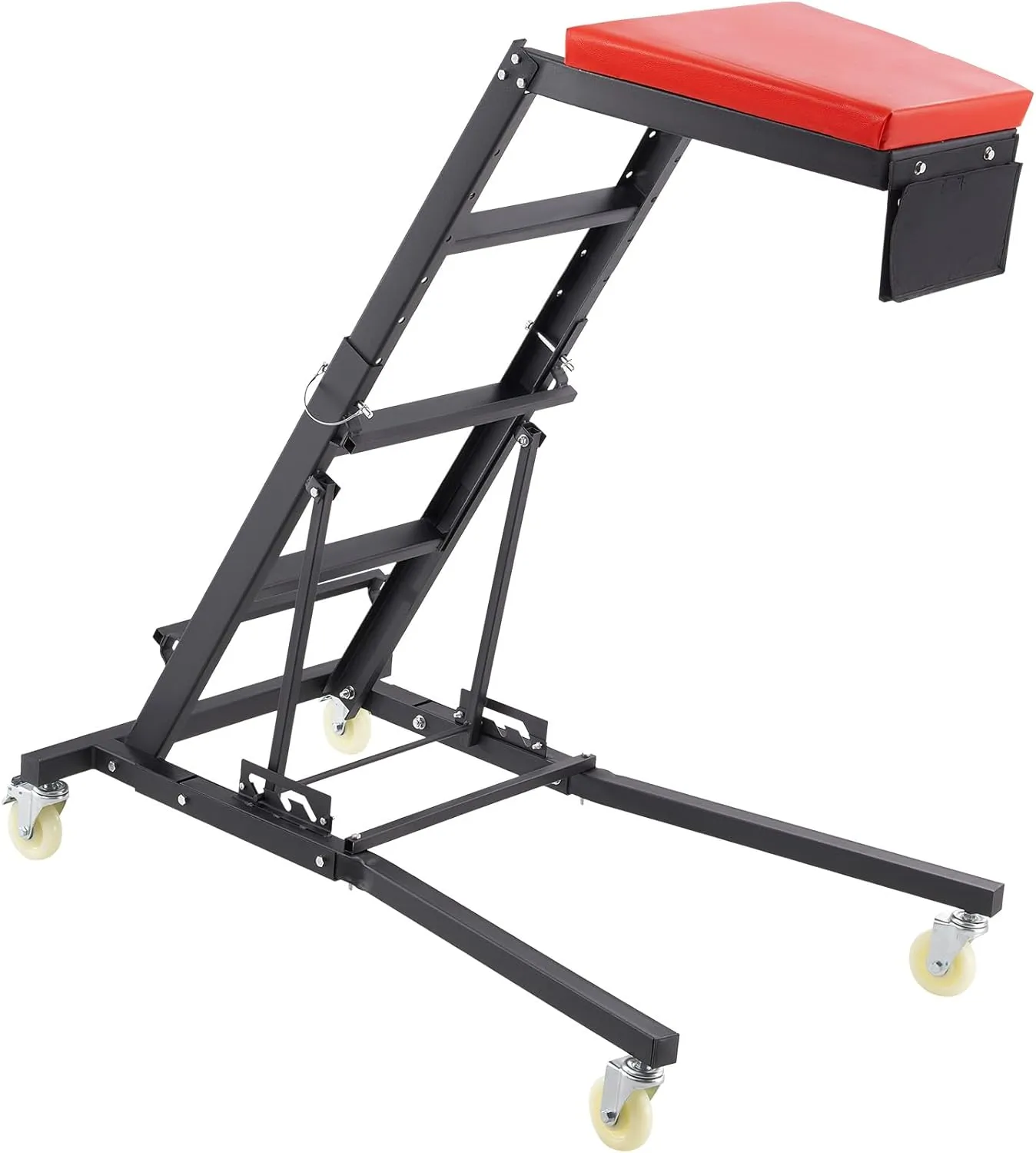 VEVOR Automotive Topside Creeper, 400 LBS Capacity High Creeper with 48" to 76" Adjustable Height, 4 Swivel Caster Wheels, Heavy Duty Automotive Engine Creeper, Ideal for Auto Repair and Maintenance
