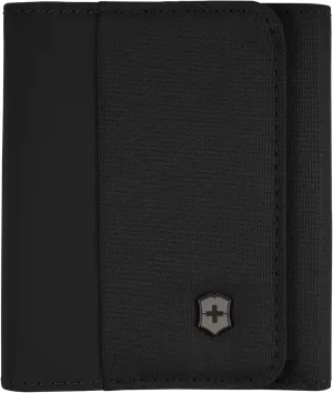 Victorinox Travel Essentials, Tri-Fold Wallet, RFID Wallet with Bill Compartment, ID Window and Card Slot - Black