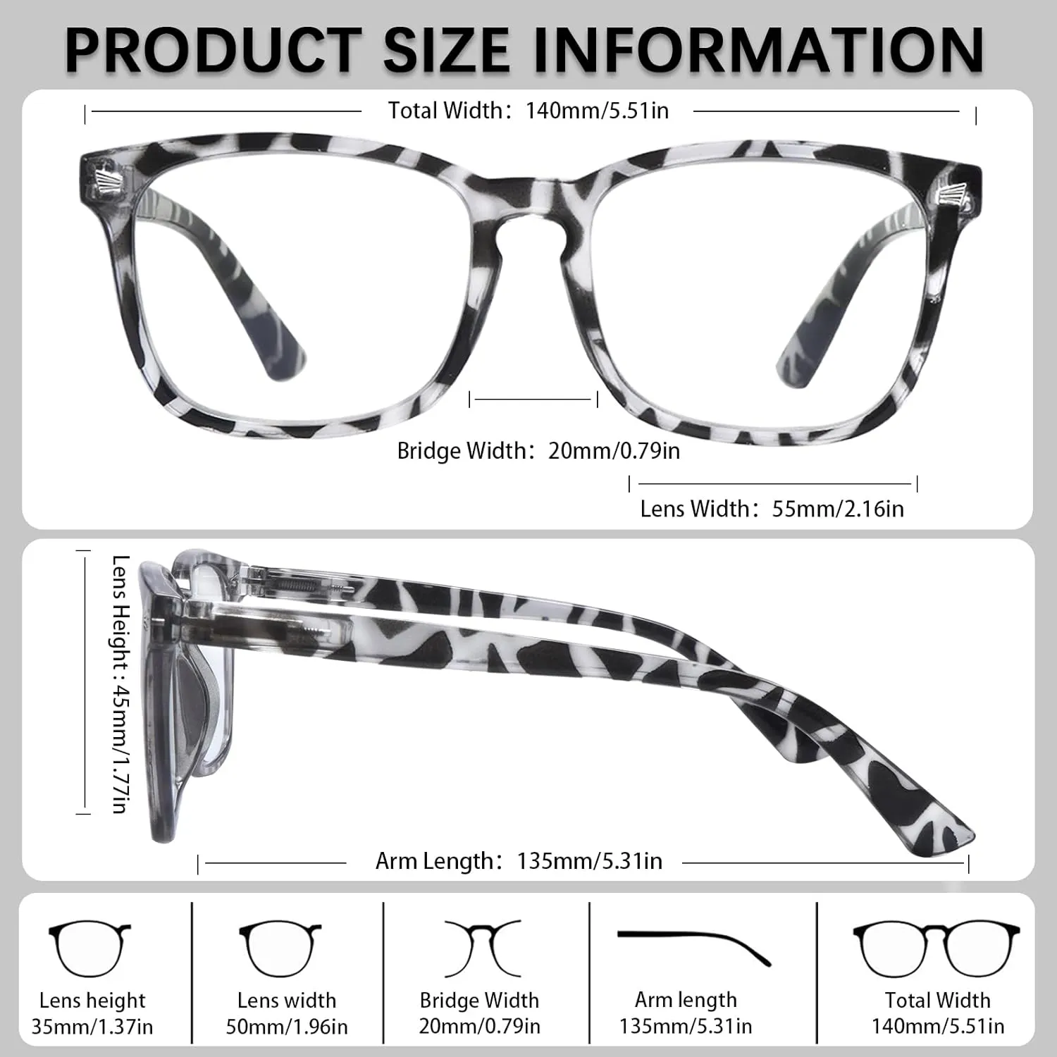 VIDEBLA 5 Pack Blue Light Blocking Reading Glasses,Spring Hinge Readers for Women Men,Anti UV Ray Filter Nerd Eyeglasses