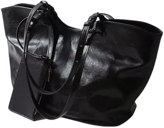 Vintage Large Capacity Genuine leather Shoulder Tote Bag