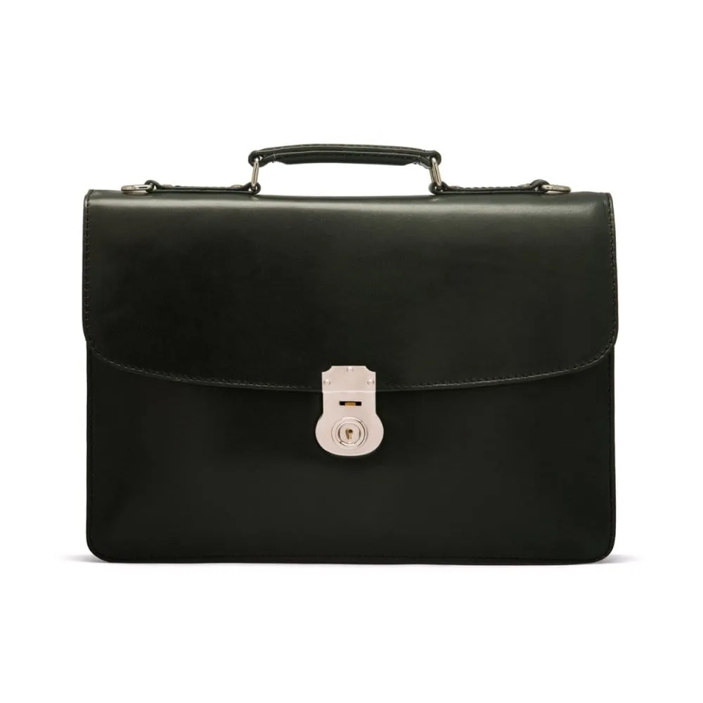 Vintage Leather Harvard Briefcase - Green