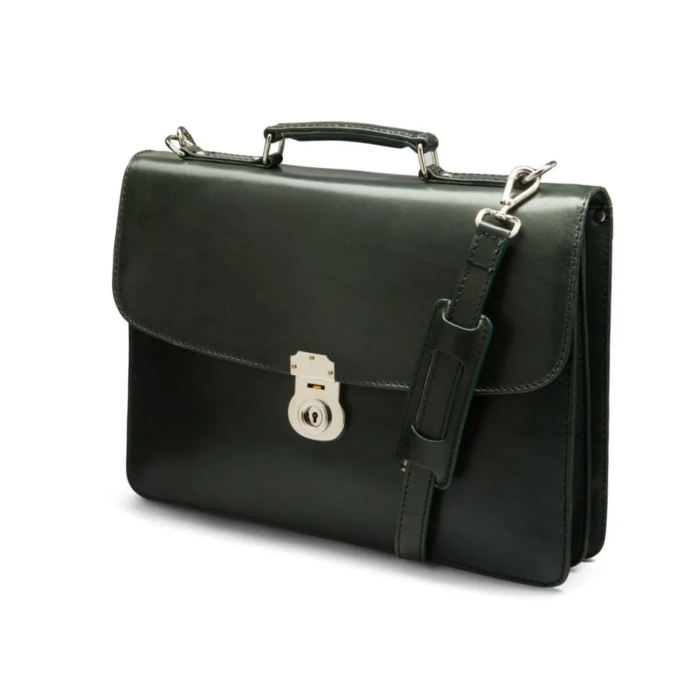 Vintage Leather Harvard Briefcase - Green