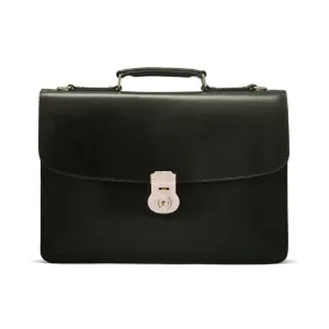 Vintage Leather Harvard Briefcase - Green