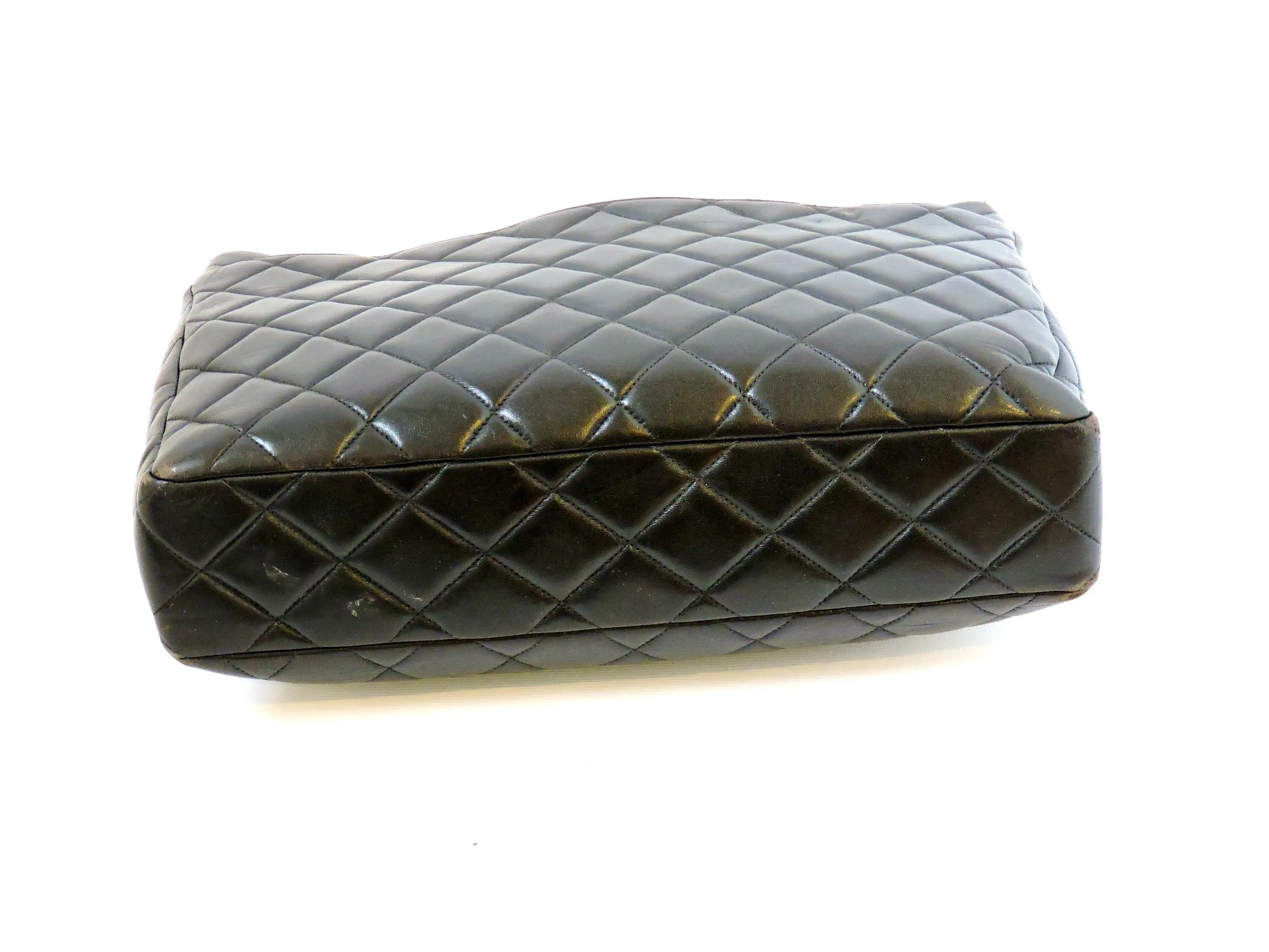 Vintage Quilted Leather Shopping Tote