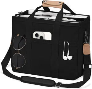 VOFANK Canvas Tote Bag for Women with Zipper and Compartments Large Work Bible Bag Crossbody Shoulder Bag Travel Handbag