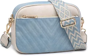 VONMAY Crossbody Purse for Women Quilted Crossbody Bags Vegan Leather Purses Small Shoulder Handbags with Wide Strap