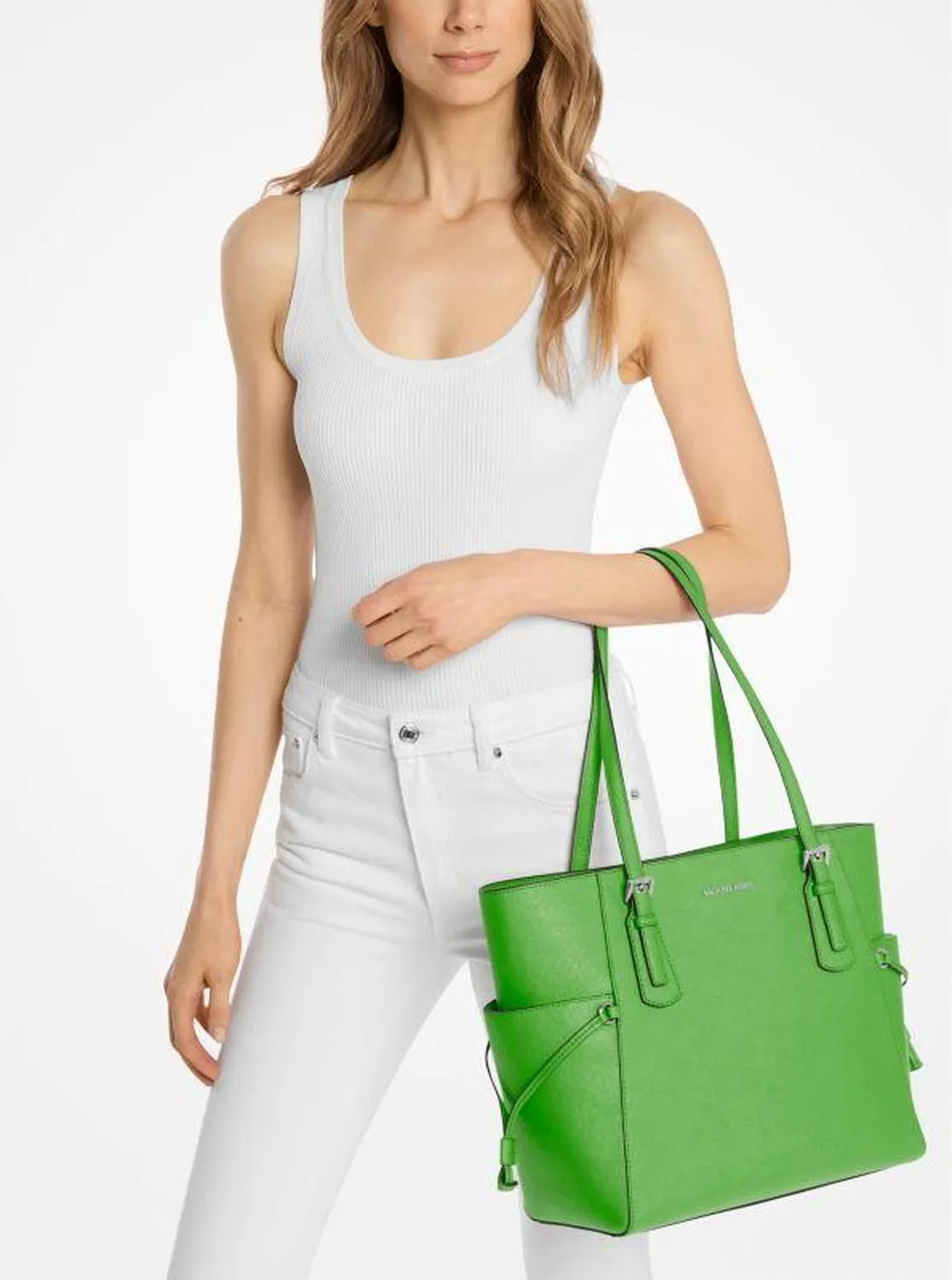 Voyager Large Saffiano Leather Tote Bag