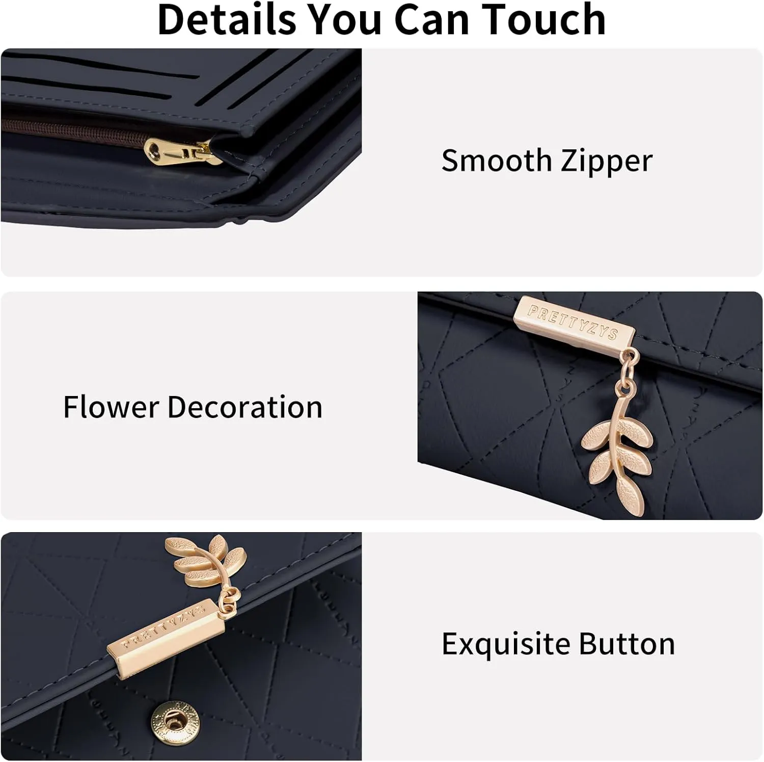 Wallet Woman Leather Small Bifold RFID Blocking Card Holder Ladies Wallet with Zipper Coin Pocket