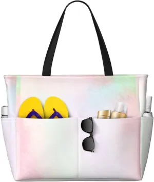 Wallpaper Shape Large Beach Tote Bag for Women Extra Large Capacity Waterproof Sandproof Pool Bag Suitable for Gym Swimming Pool Travel Groceries