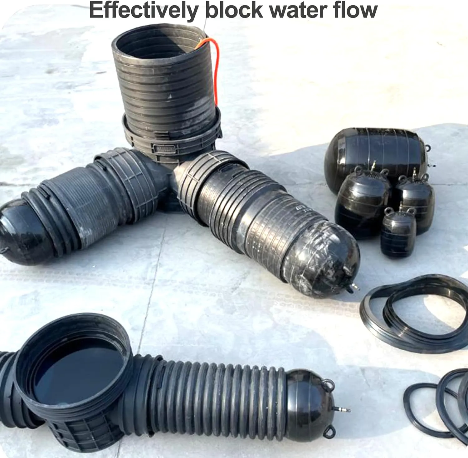 Water Shut Off Airbag, 9.9 Inch Closed Water Test AirBag, Inflatable Pipe Plug, Sewer Test Plug, Quickly Shut Off Water, Used for Drainage Pipe, Sewage Pipe Temporary Water Blocking, Closed Water Test