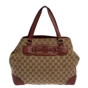Web Leather Beige/Red Plug-and-play Medium GG and Dressage Gucci Modern Canvas Tote Supreme