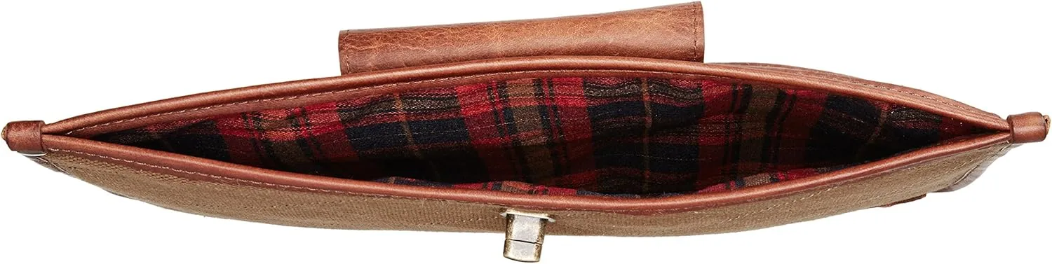 Will Leather Goods Men's 13 Inch Turn Lock Laptop Sleeve, Tobacco, One Size