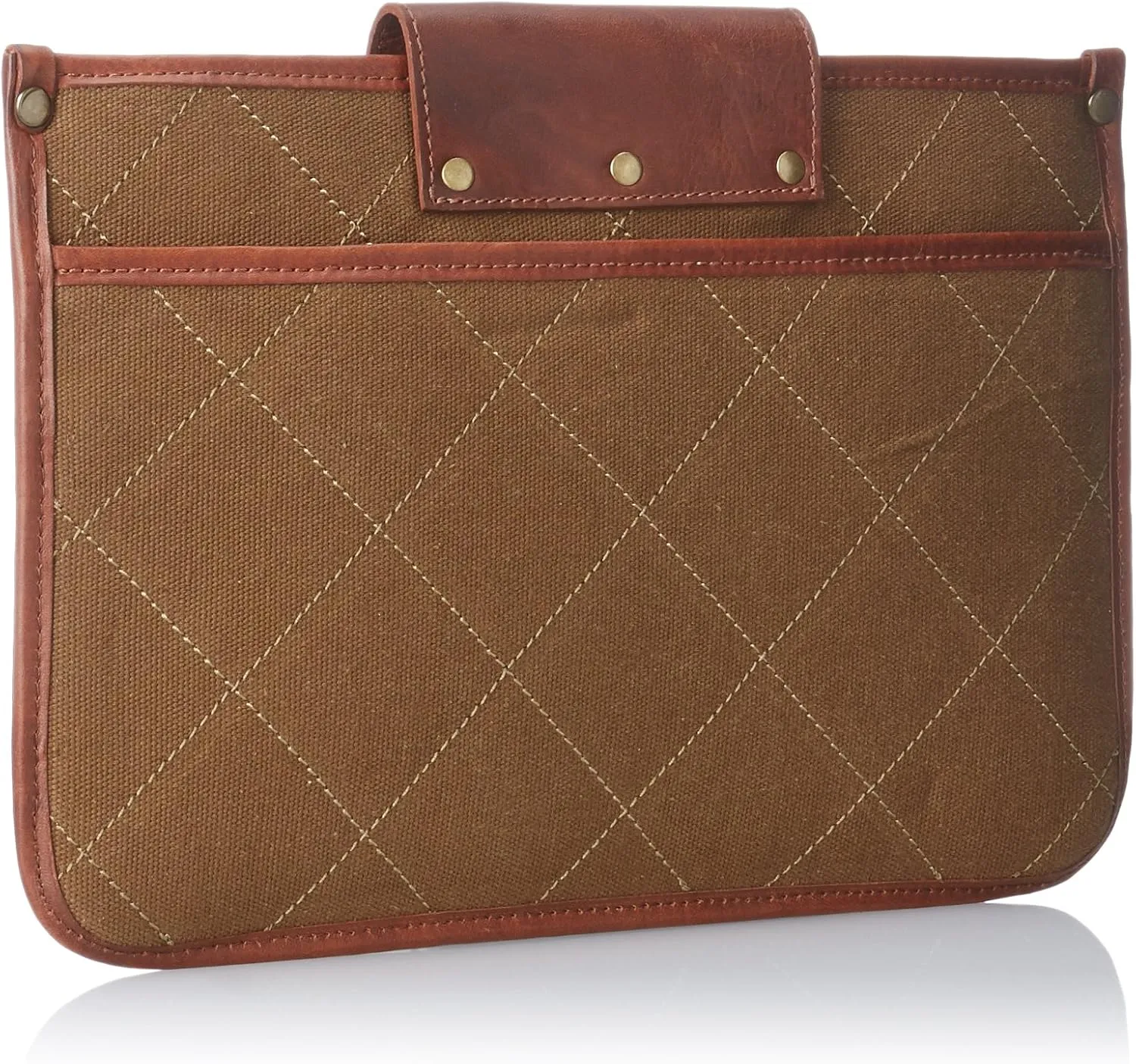 Will Leather Goods Men's 13 Inch Turn Lock Laptop Sleeve, Tobacco, One Size
