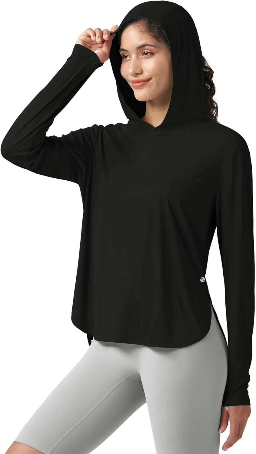 Willit Women's Sun Shirts Hooded UPF 50  Long Sleeve Hiking Workout Tops Lightweight Quick Dry UV Protection
