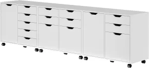 Winsome Wood 10361 Halifax 3-pc Storage Cabinet in White