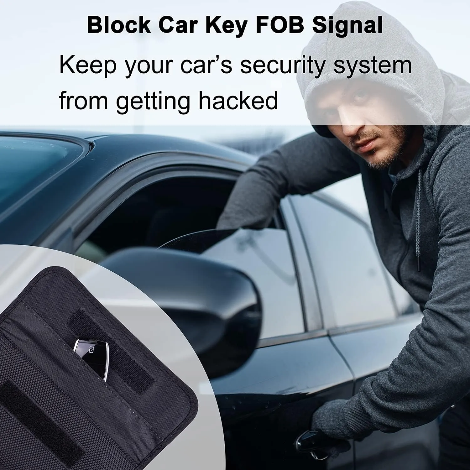 Wisdompro Faraday Bag, RFID Signal Blocking Bag Shielding Pouch Wallet Case for Cell Phone Privacy Protection and Car Key FOB