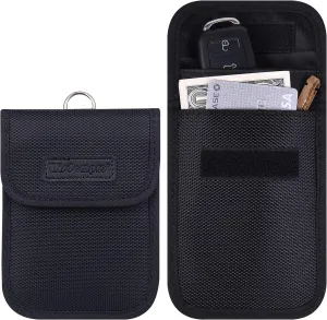 Wisdompro RFID Key FOB Protector for Car Key Signal Blocking, WP4697 Faraday Bag for Anti-Hacking, Anti-Theft Pouch