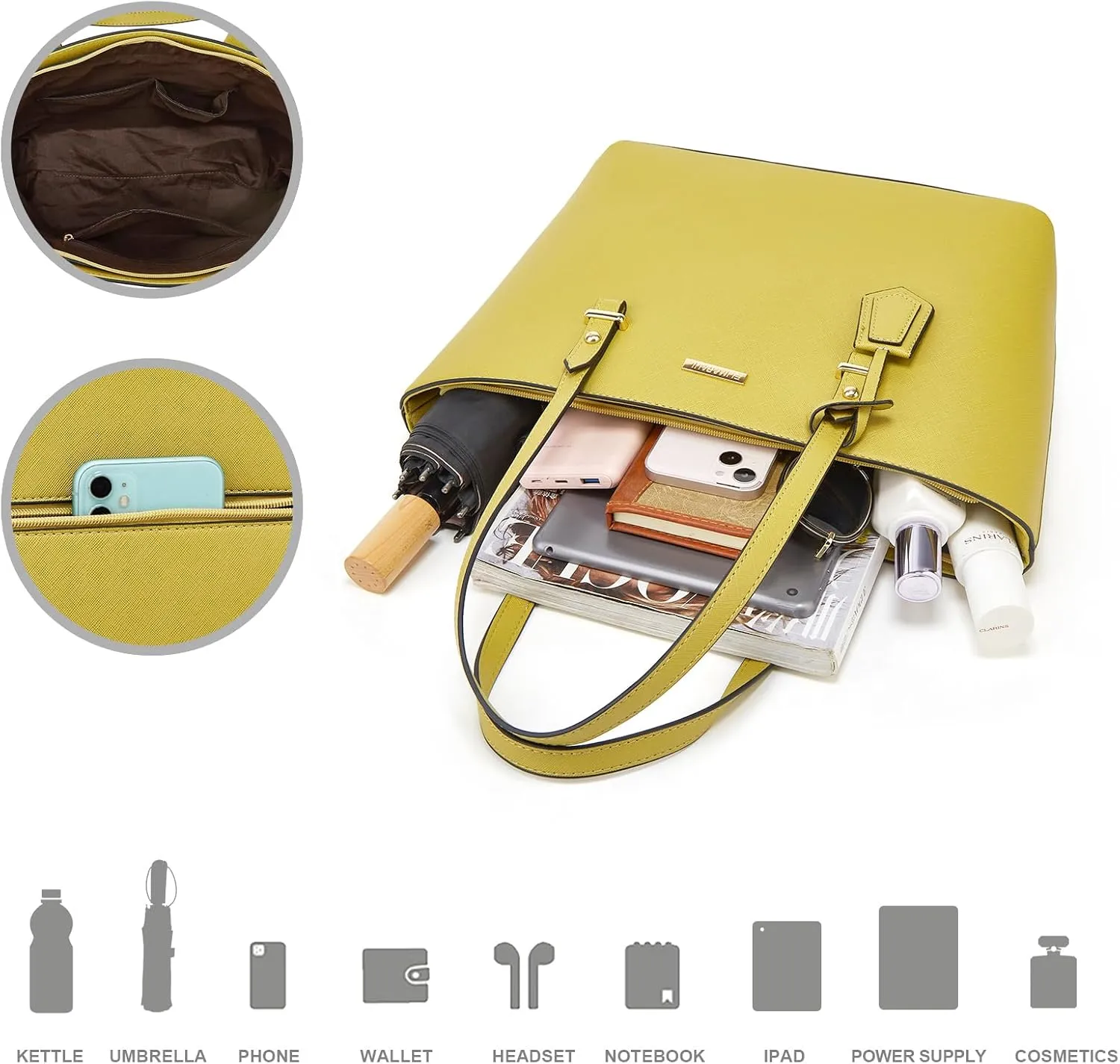 Women Fashion Handbags Wallet Tote Bag Shoulder Bag Top Handle Satchel Purse Set 4pcs