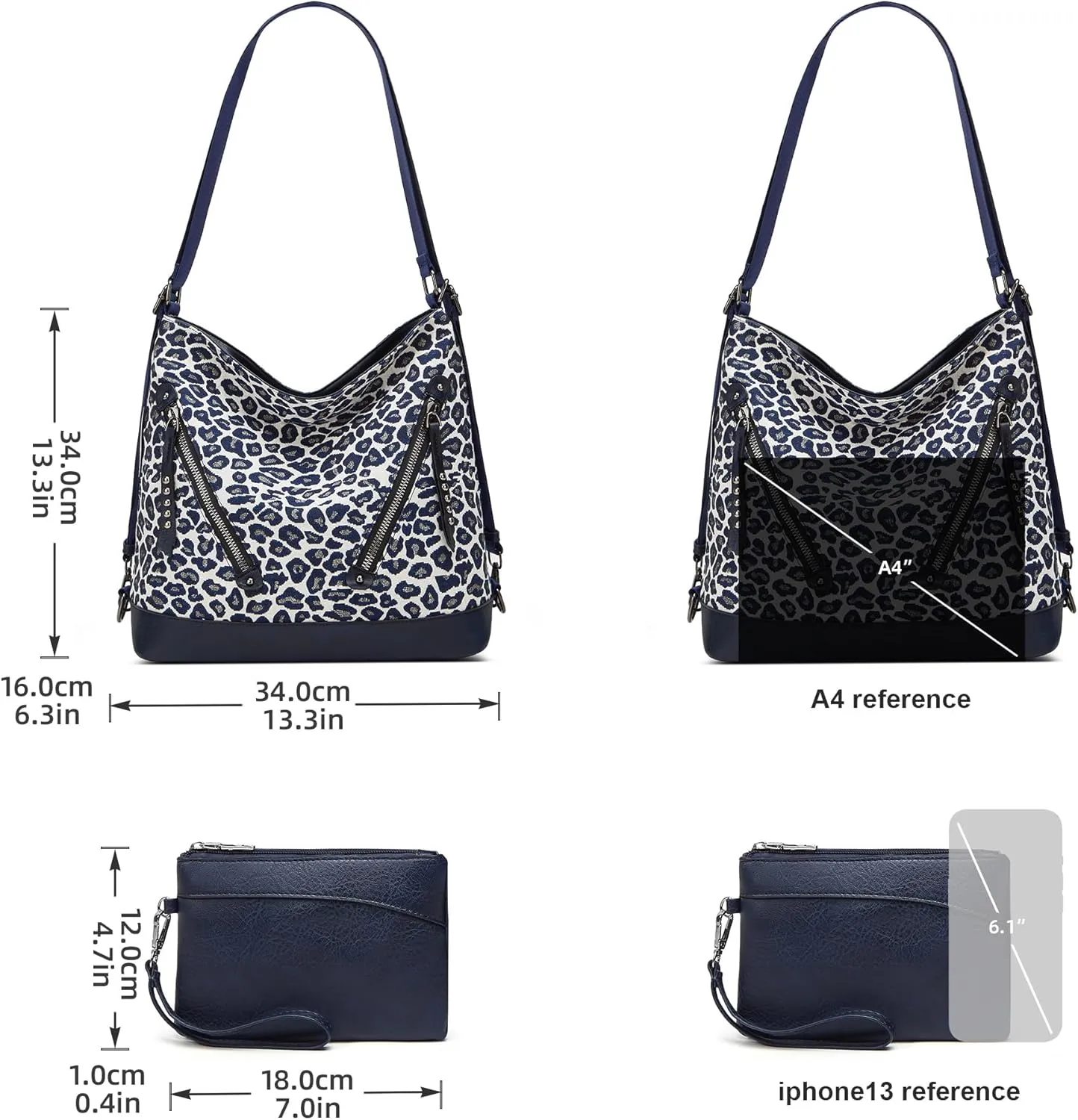 Women Fashion Handbags Wallet Tote Bag Shoulder Bag Top Handle Satchel Purse Set
