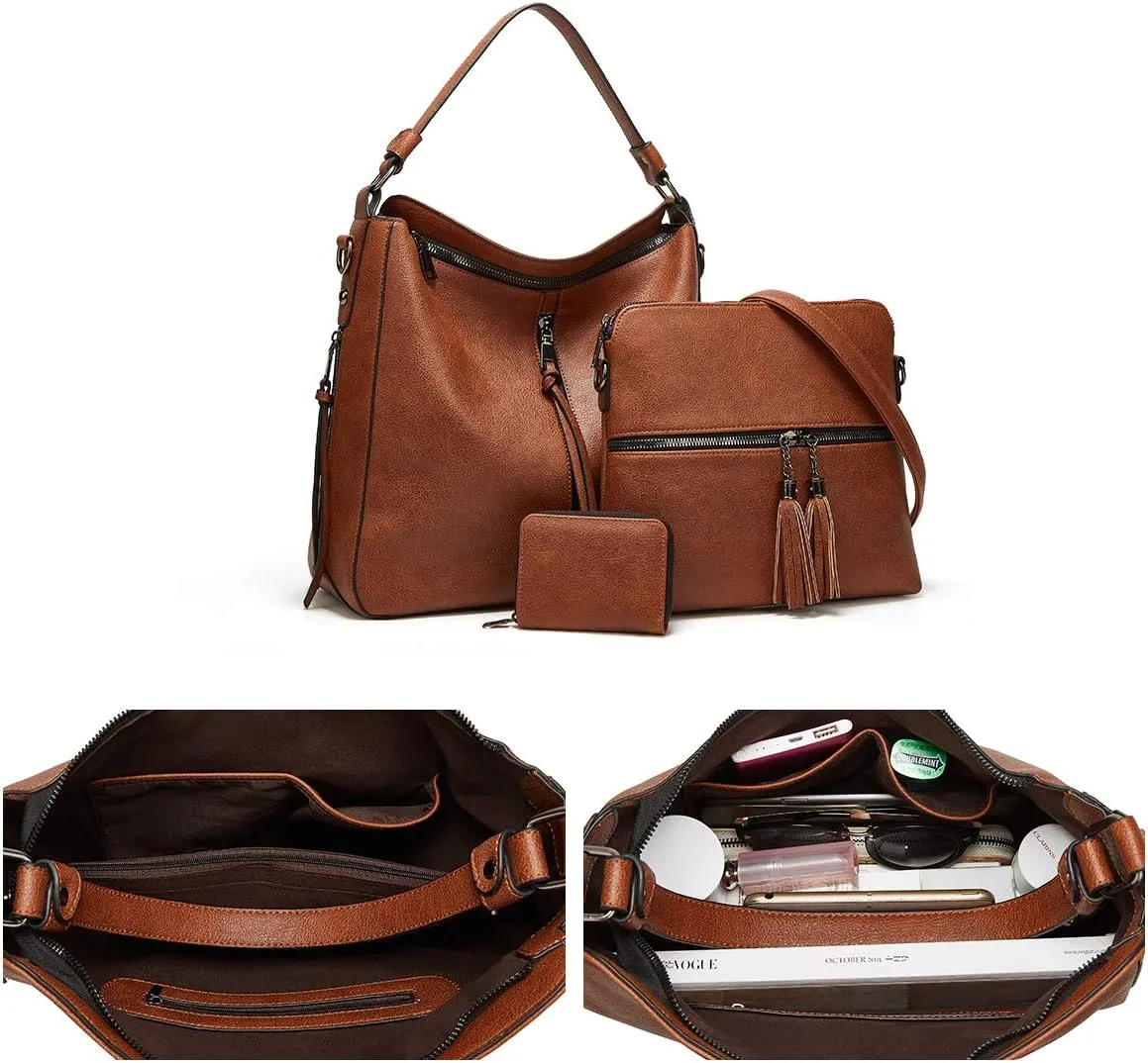 Women Fashion Handbags Wallet Tote Bag Shoulder Bag Top Handle Satchel Purse Set