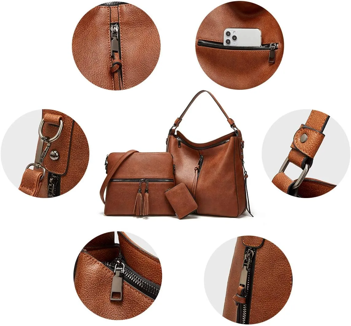 Women Fashion Handbags Wallet Tote Bag Shoulder Bag Top Handle Satchel Purse Set