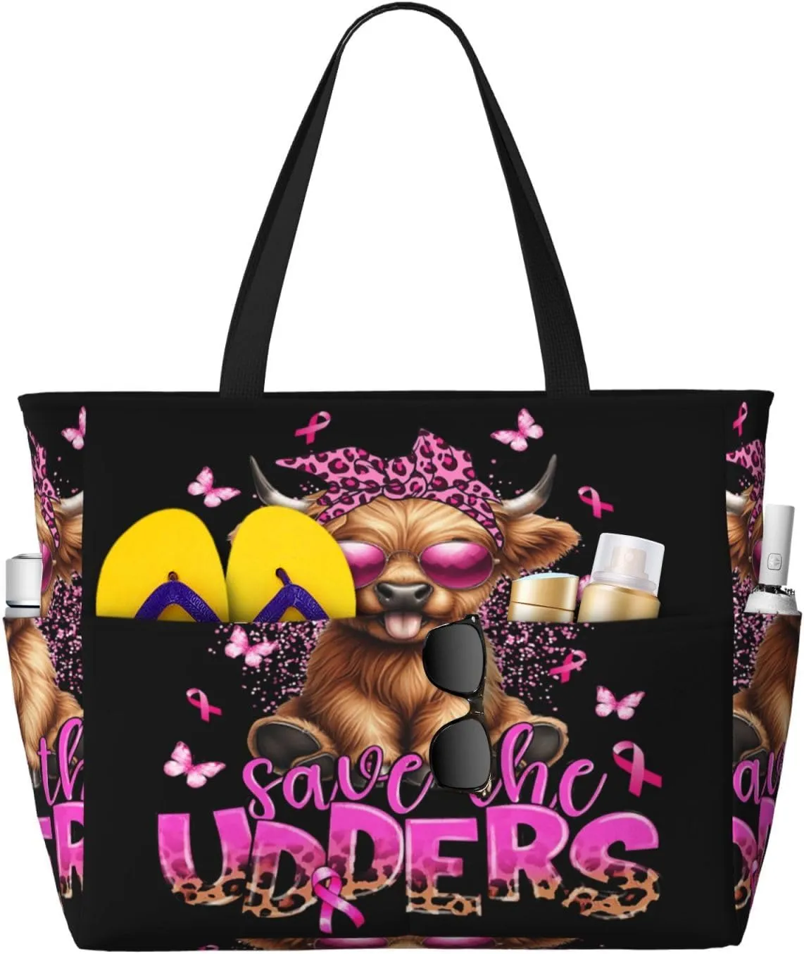 Women Large Beach Bag Travel Weekender Foldable Tote Bag for Pool Beach Vacation Gym