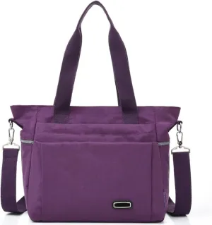 Women RFID Crossbody Bag Multi Pocket Shoulder Bag Waterproof Nylon Travel Satchel Handbag Purse