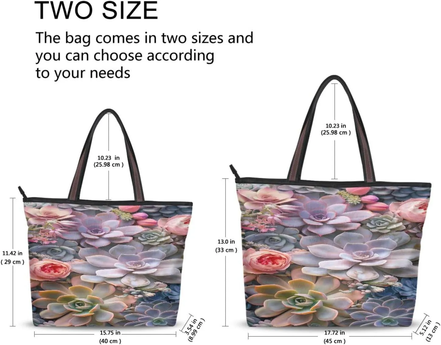 Women Tote Bags Pink Green Succulent Top Handle Satchel Handbags Shoulder Bag for Shopping 20857894