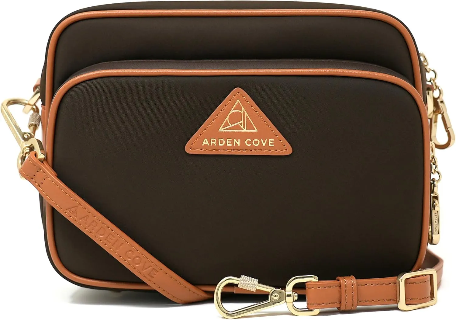 Womens Anti-Theft Water-Proof Travel Crossbody Bag with Slash-Resistant Faux Leather & Locking Clasps Strap