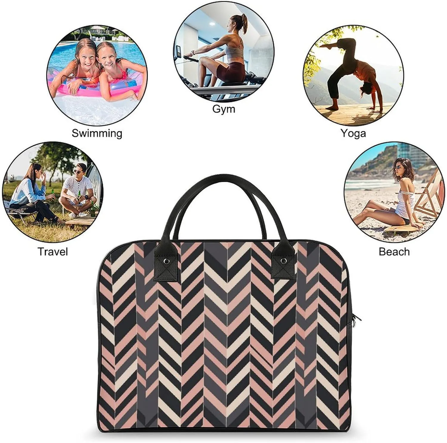 Women's Handbag Abstract-seamless-pattern-design Contains Pocket Storage Bag Work Commuting Shoulder Cross-Body Bag