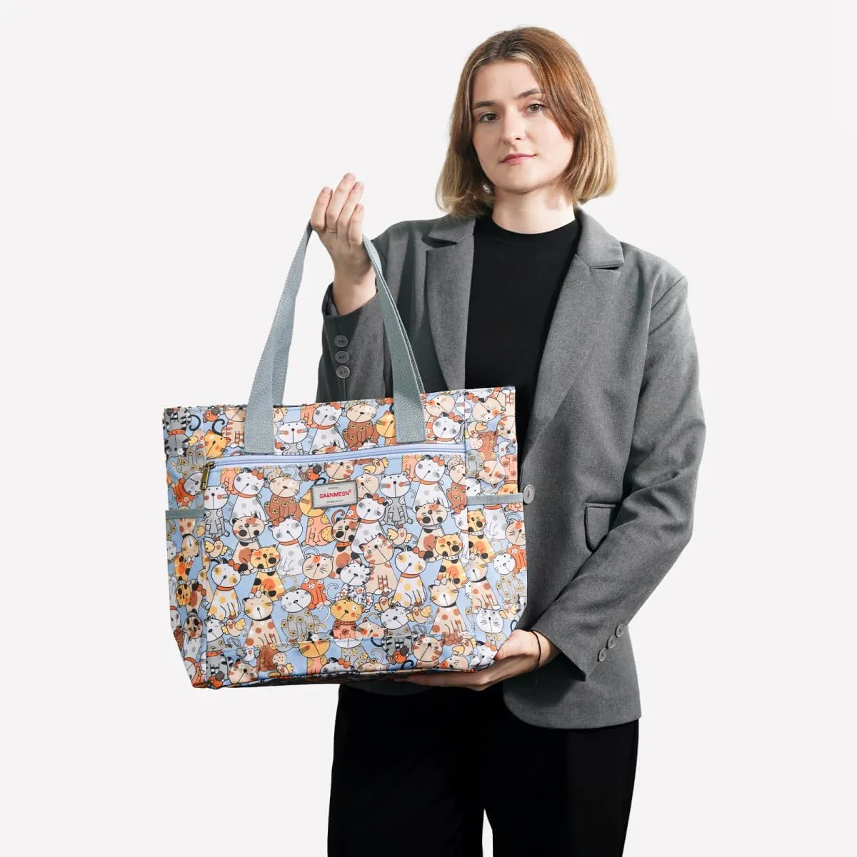 Women's Lightweight Waterproof Tote Bag Durable Designer Handbag with Zipper Travel Commute Everyday Use