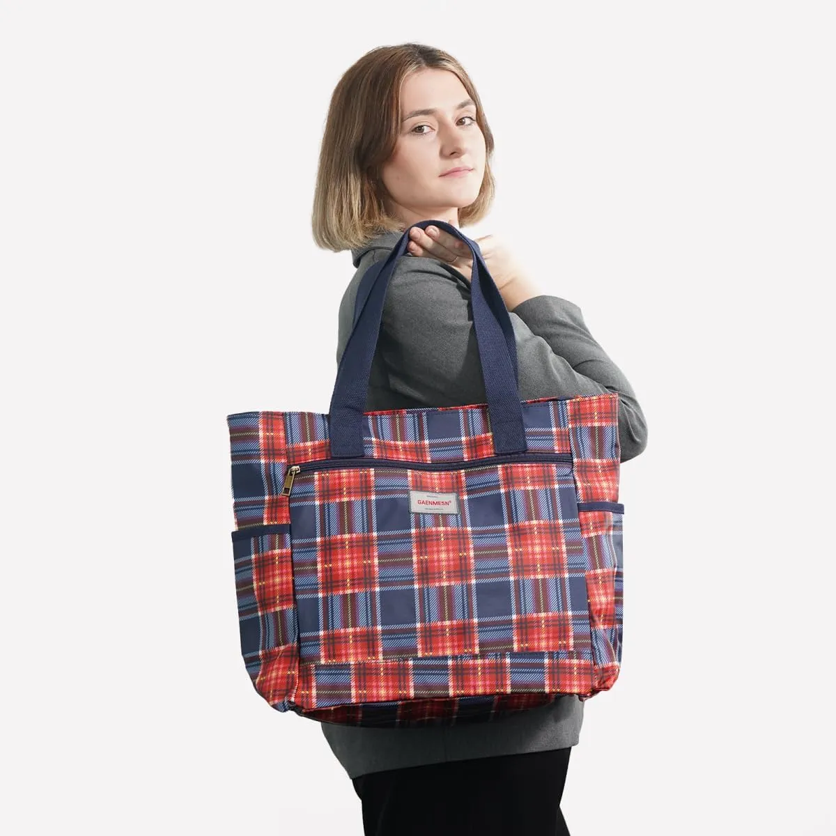 Women's Lightweight Waterproof Tote Bag Durable Designer Handbag with Zipper Travel Commute Everyday Use
