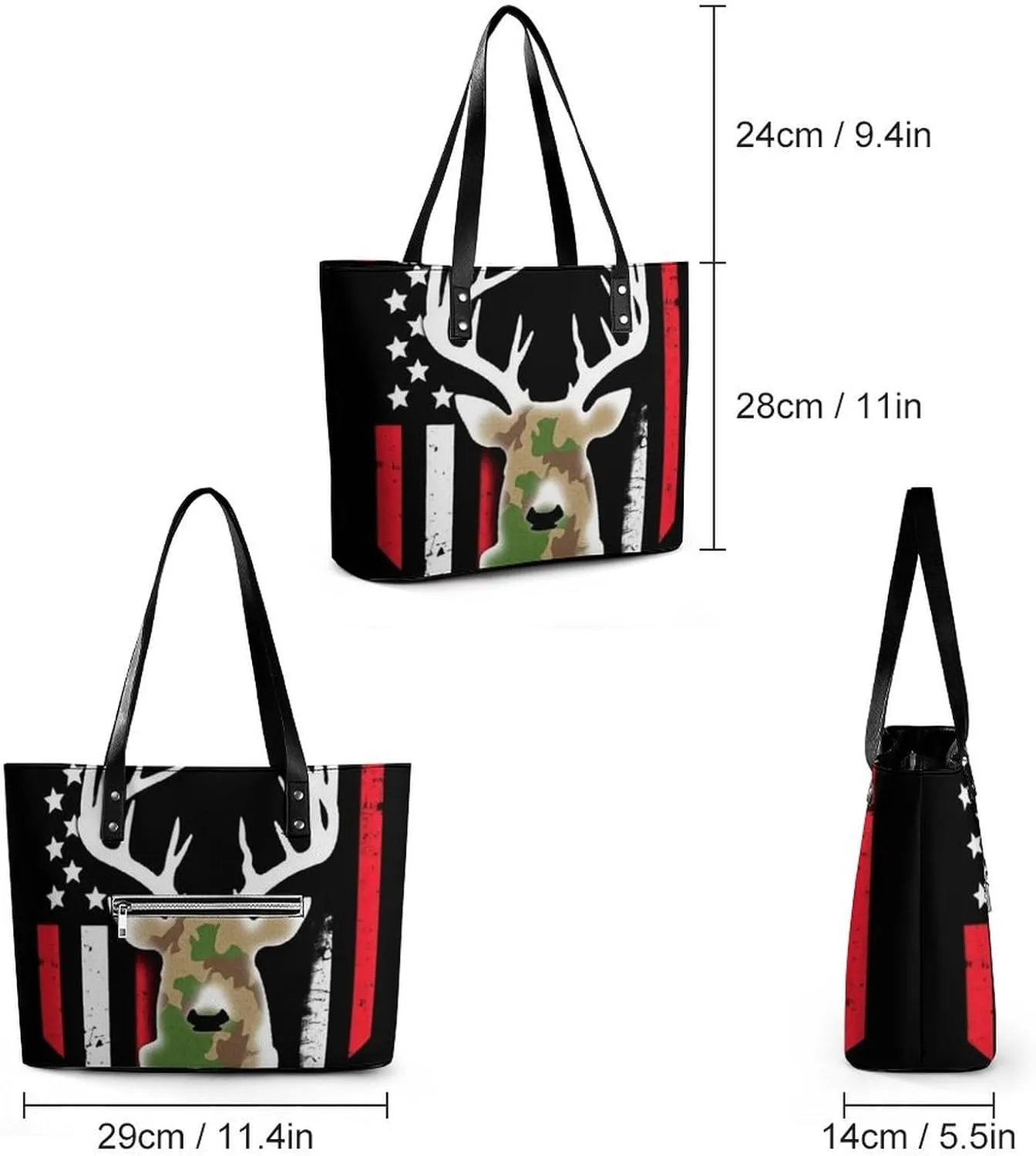 Women's Portable Tote Bag Trendy Modern Leather Handbag For Work Weekend