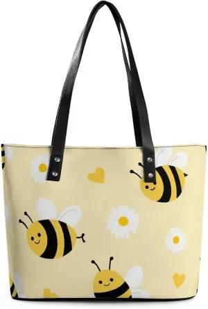 Women's Portable Tote Bag Trendy Modern Leather Handbag For Work Weekend