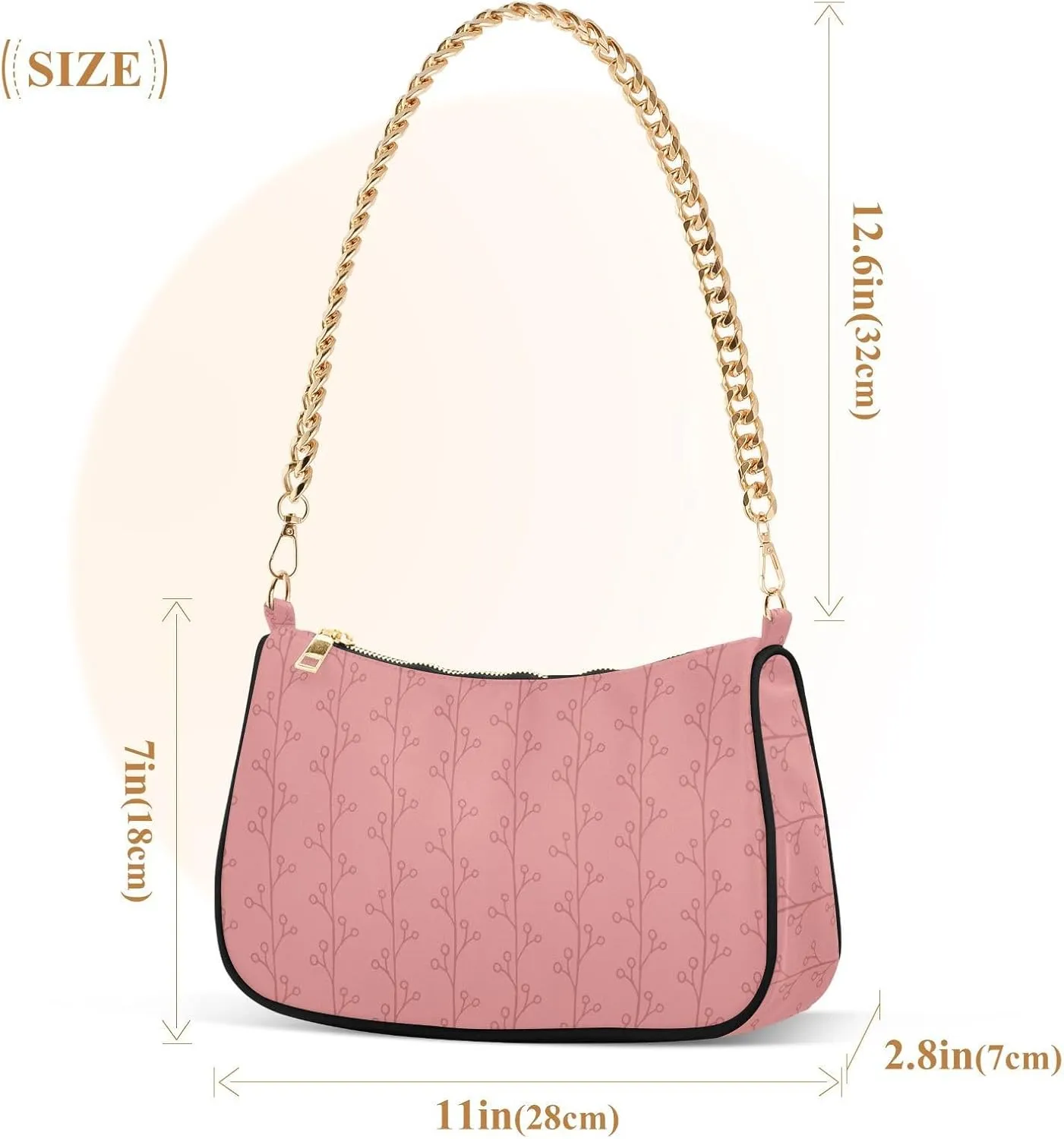 Women's Shoulder Handbags Chain Shoulder Brace for Women Bag Botanical Print Ladies Vacation Handbags Tote Purse,Multi1