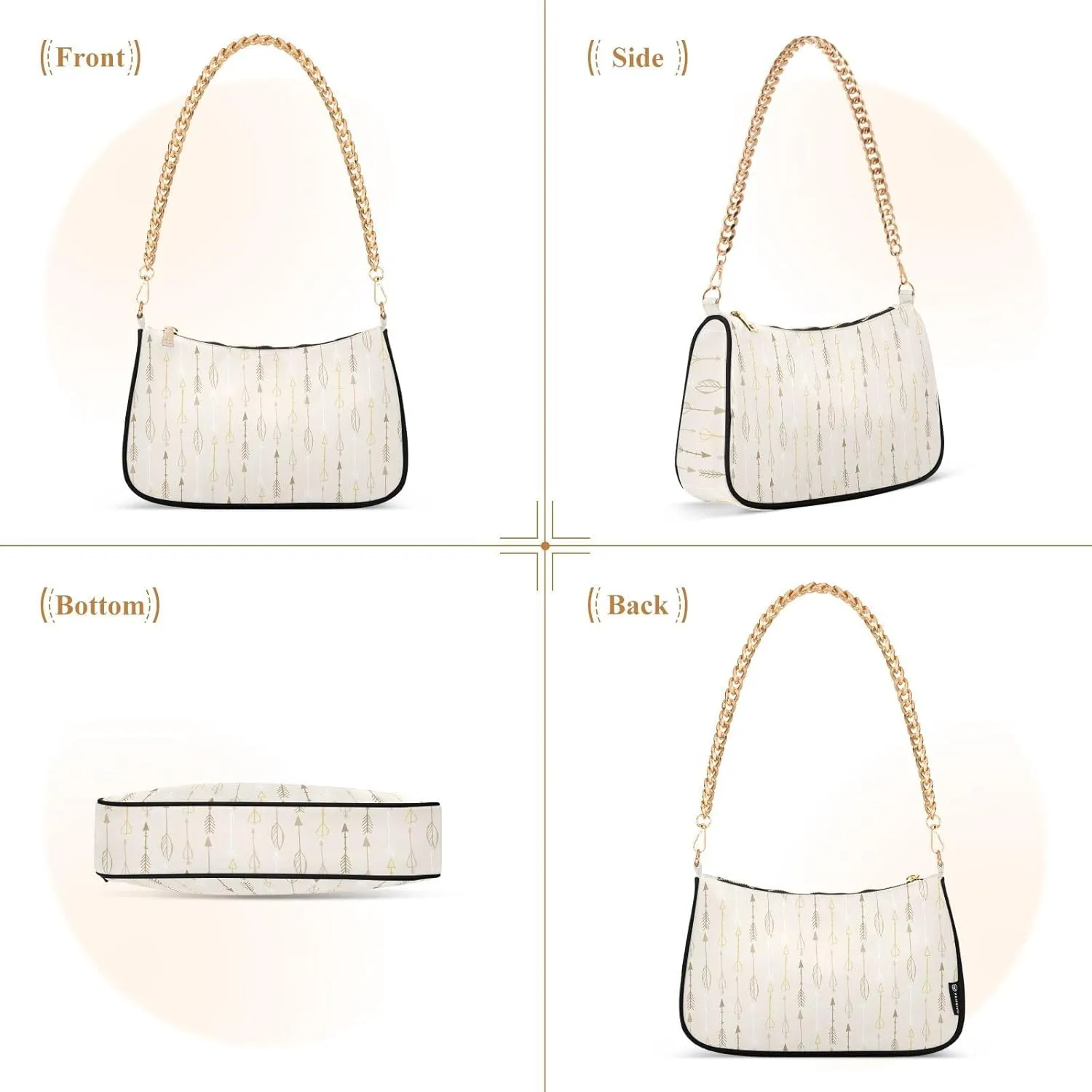 Women's Shoulder Handbags Chain Shoulder Brace for Women Bag Partysu Print Ladies Vacation Handbags Tote Purse,Multi1
