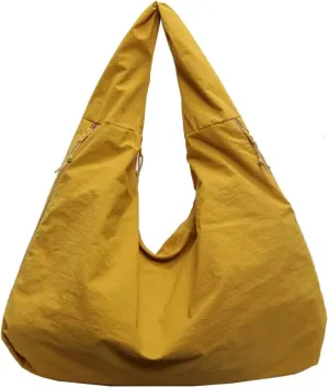 Women's solid color textured drape handbag, large capacity simple fashion shoulder bag, multifunctional work and daily use