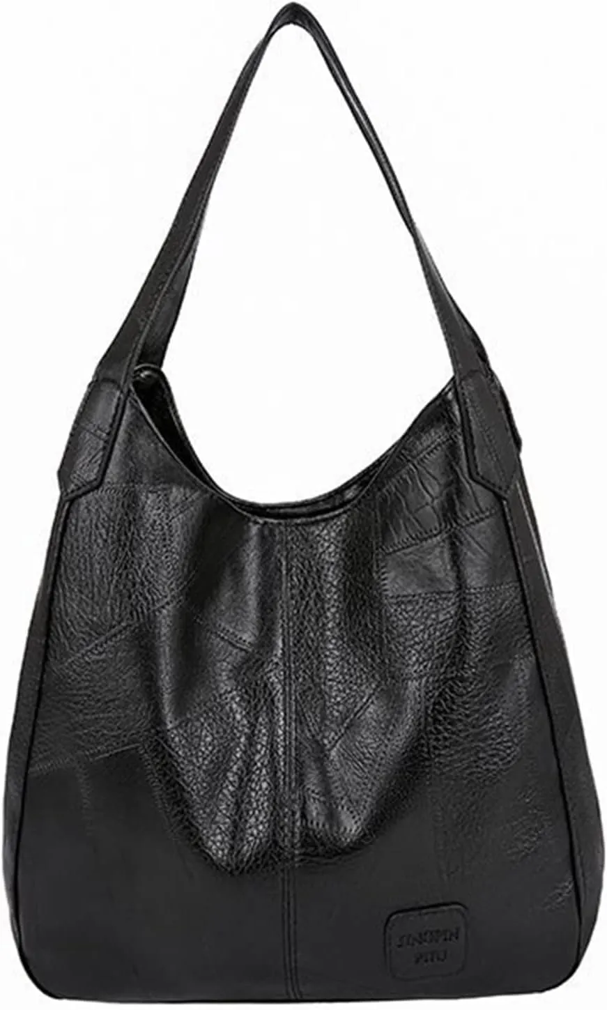 Women's Trendy Tote Bags Designer Satchel Handbags Top-Handle Purses with Strap Versatile Travel Purse(Black)