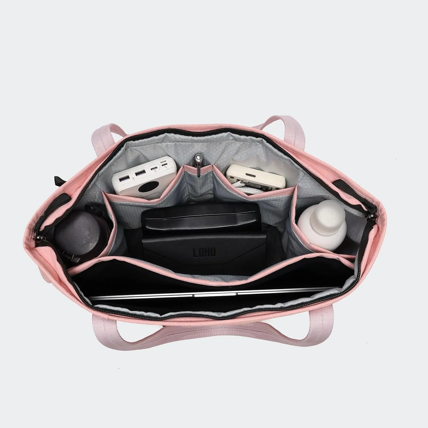 Work Tote for Women with Zipper Waterproof Shoulder Bag Top Handle Handbag for Travel, Work.