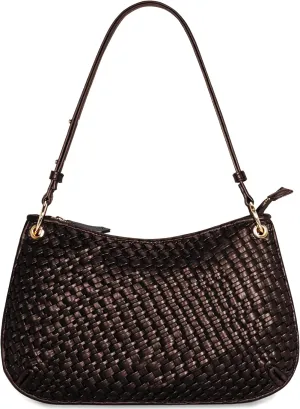 Woven Bag for Women, Small Hobo Purse, Fashion Shoulder Tote, PU Leather Handmade