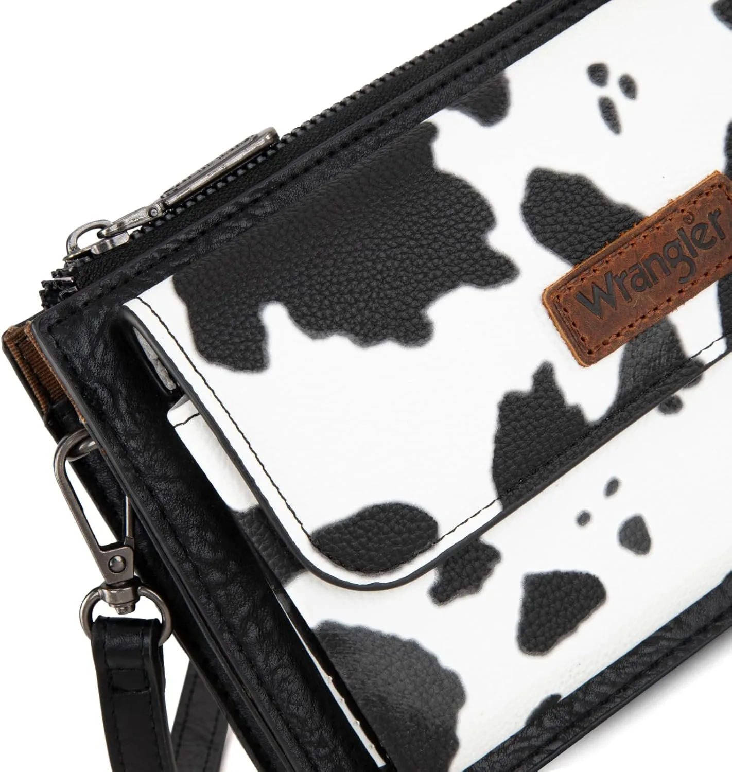 Wrangler RFID Crossbody Wallet Purse Vegan Leather Small Purses for Women with Phone Pocket and Adjustable Strap