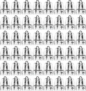 Yacht & Smith 48 Pack Clear Transparent Backpacks, Bulk 17 inch Lightweight Outdoor Travel Gym Corporate Events Bag