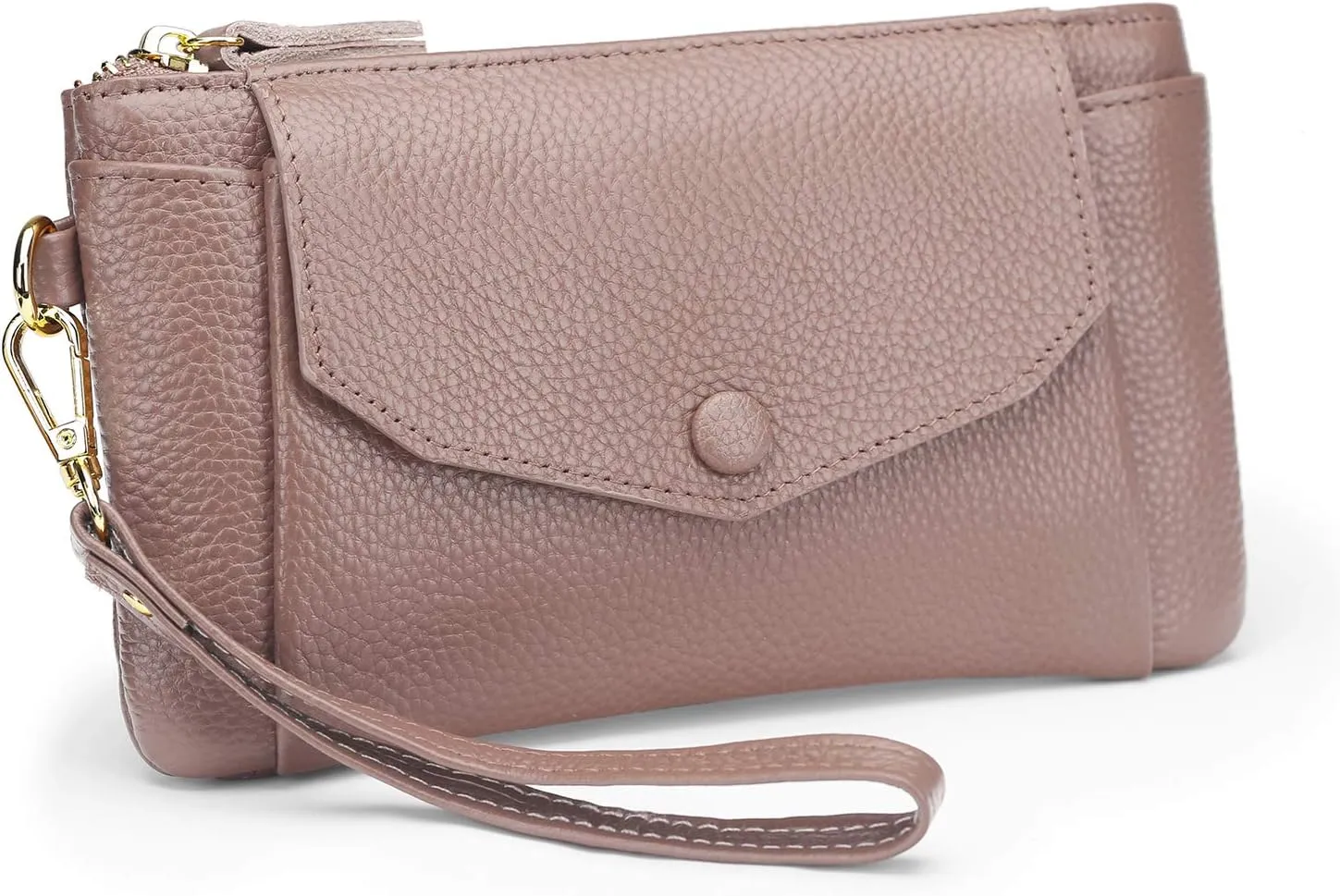 YALUXE Women's Genuine Leather Wristlet Handbags Envelope Style Cell Phone Purse Card Holder Clutch Wallet